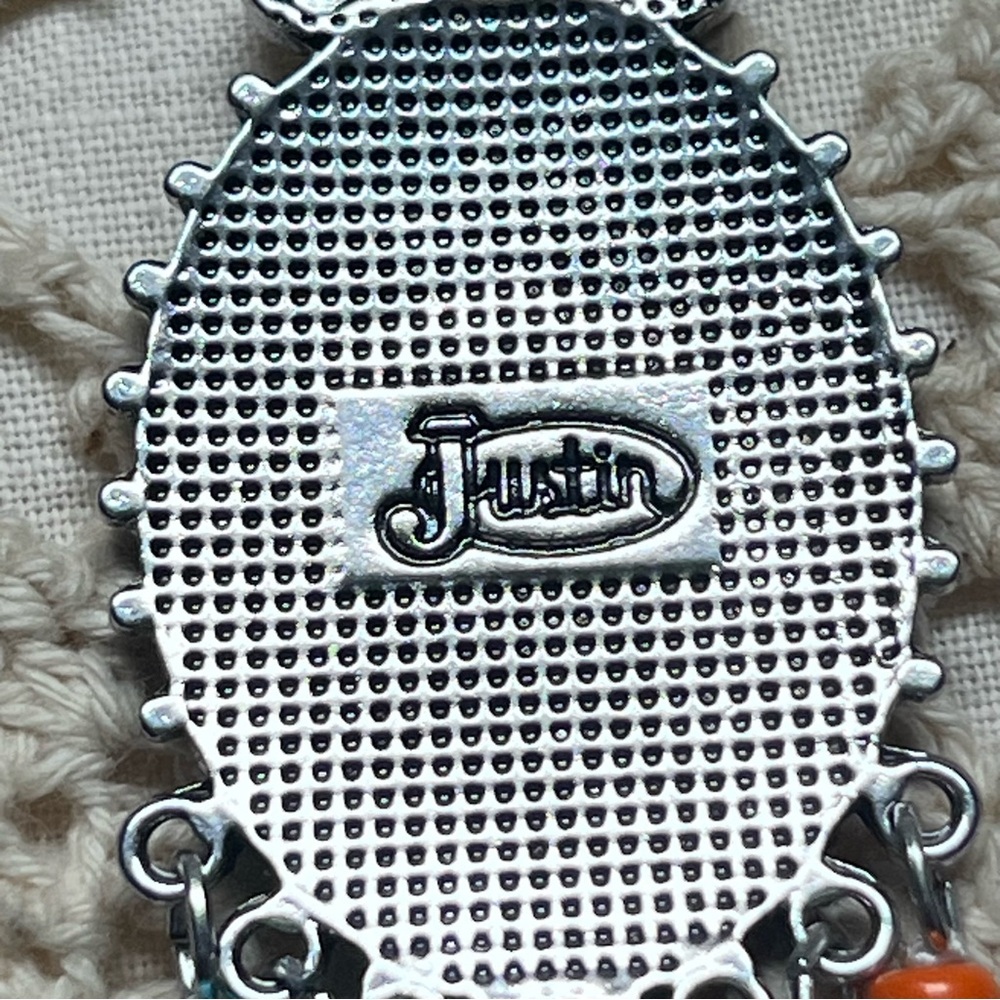 Justin Western Longhorn Skull Beaded Fringe Earrings|Cowgirl Rodeo|NWT - Picture 5 of 7